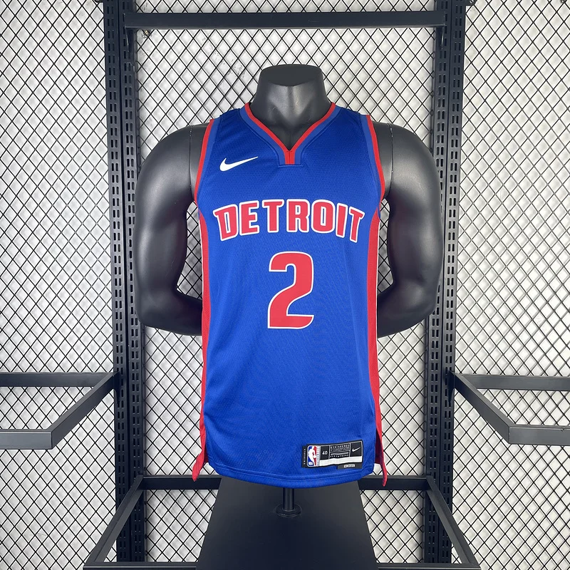 2023 Detroit Pistons Basketball Jersey Aawy Blue #2 CUNNINGHAM