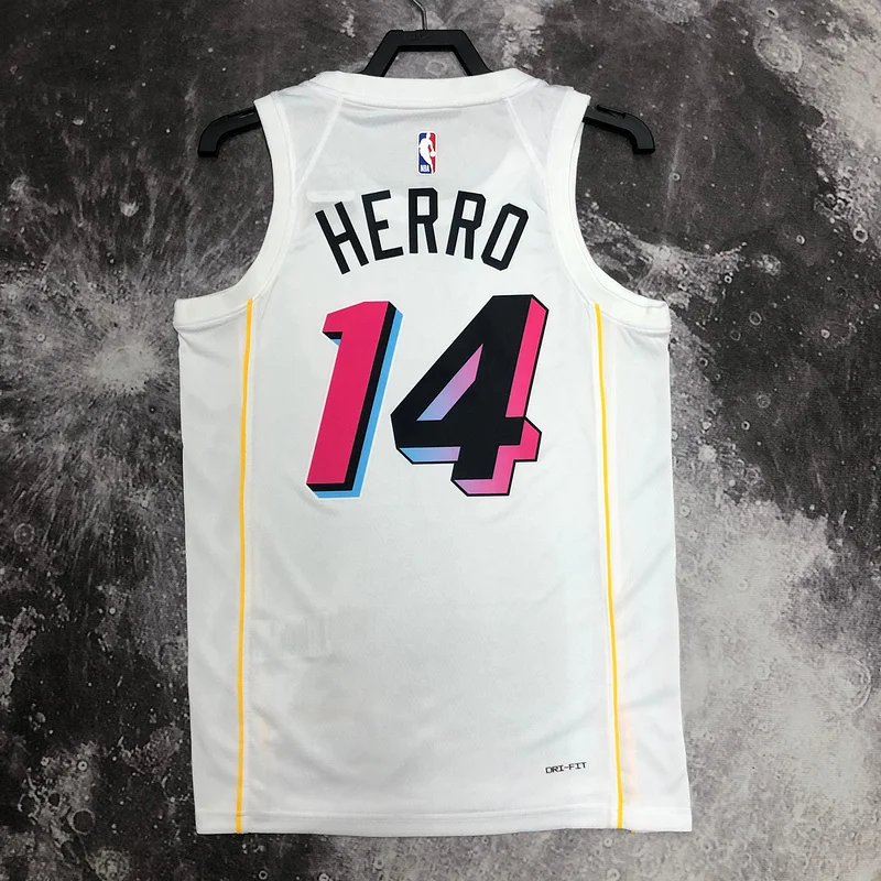 2023 SeasonNBA Miami Heat basketball jersey city version #14 HERRO