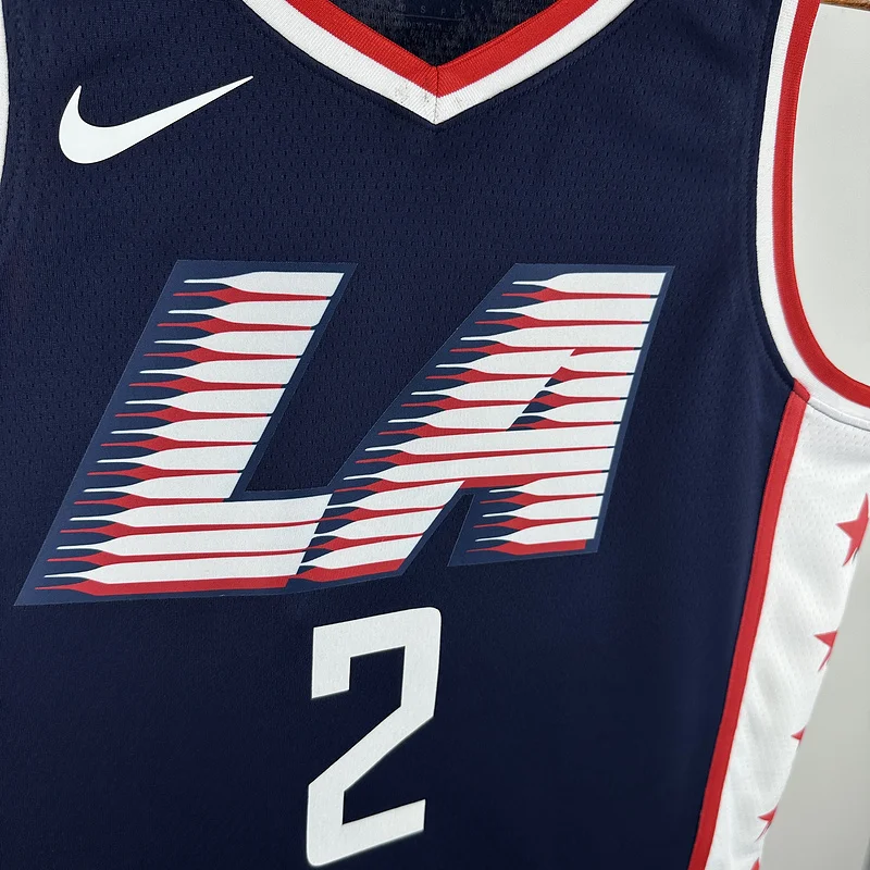 2019 Season  NBA Los Angeles Clippers Basketball jersey   city version  #2   LEONARD