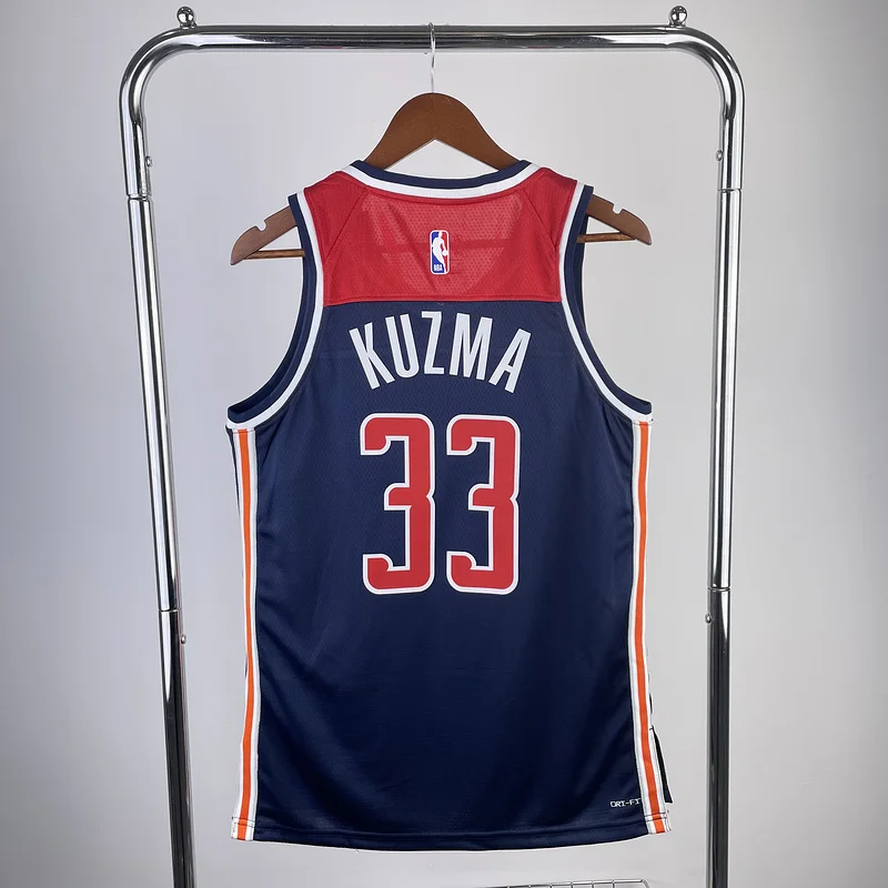 2023  Washington Wizards Basketball Jersey   trapeze  limited  #33    KUZMA