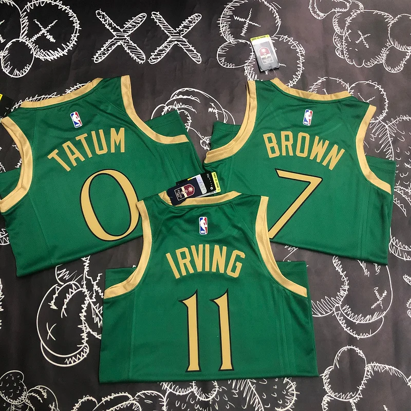 2020 Season NBA Boston Celtics Basketball Jersey city version Green #7 BROWN