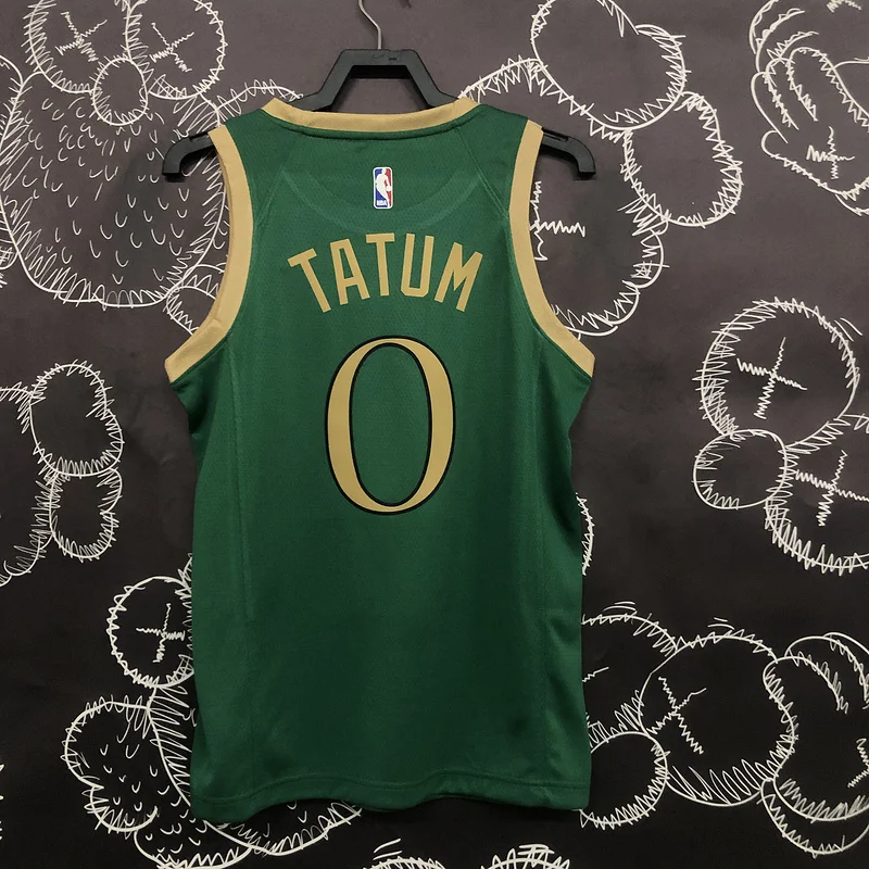 2020 Season NBA Boston Celtics Basketball Jersey city version Green #0 TATUM