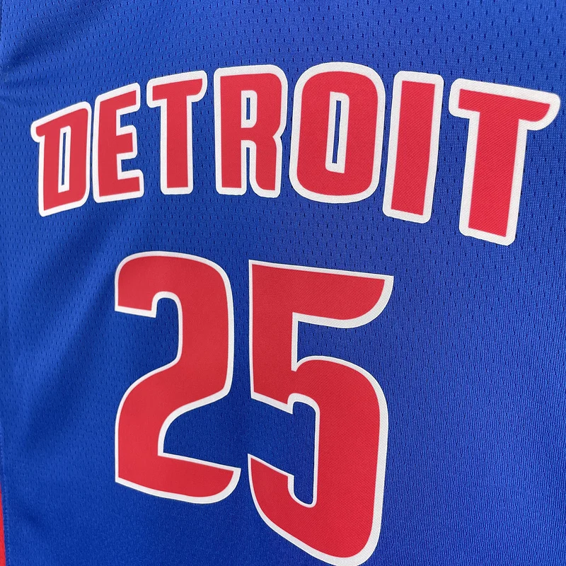 2023 Detroit Pistons Basketball Jersey Aawy Blue #25 ROSE