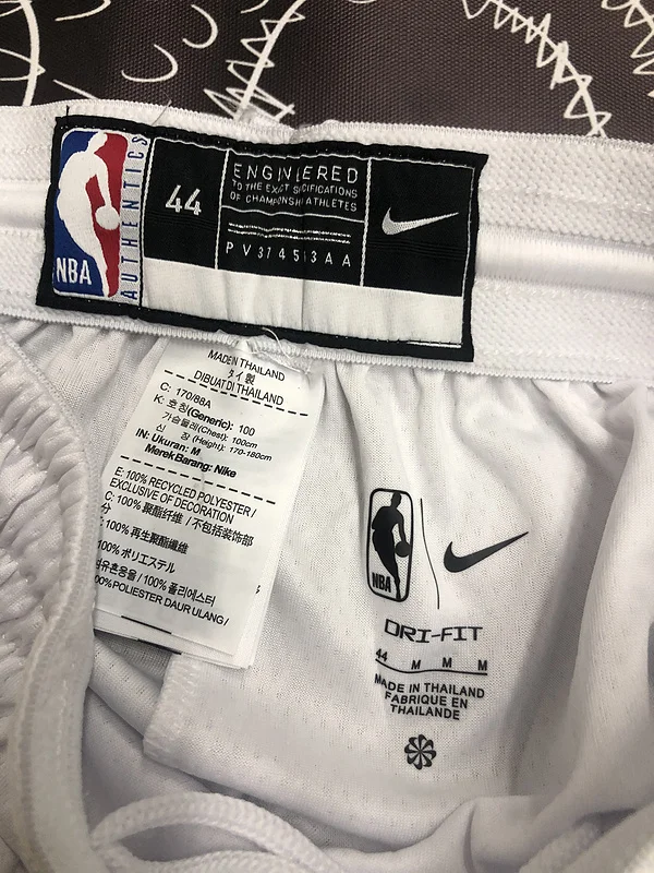 NBA Memphis Grizzlies Basketball White Shorts