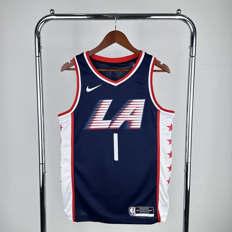 2019 Season  NBA Los Angeles Clippers Basketball jersey   city version  #1    HARDEN