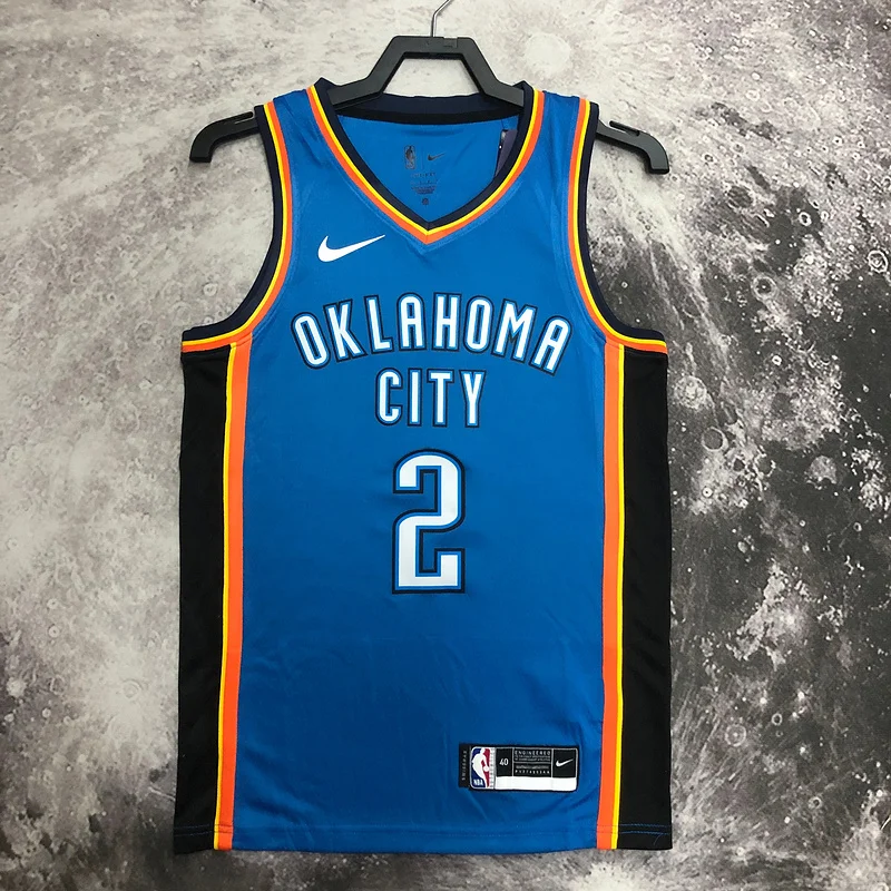 NBA Oklahoma City Thunder Basketball Jersey Blue #2 GILGEOUS ALEXANDER