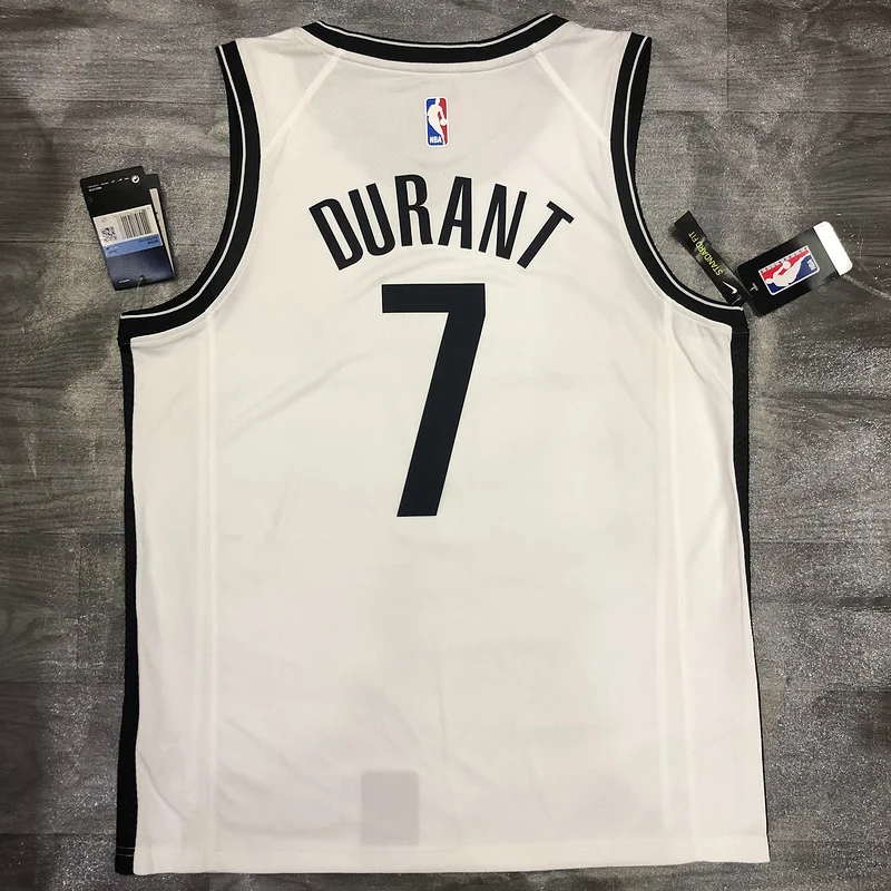 Brooklyn Nets Basketball jersey V-neck  White #7 DURANT