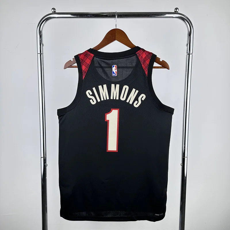 2024  Portland Trail Blazers Basketball Jersey   city version  #1  SIMMONS