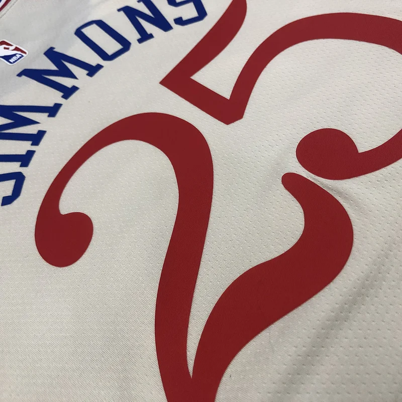 2020 Season NBA Philadelphia 76ers Basketball Jersey city version limited #25 SIMMONS