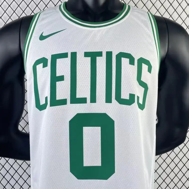 2023 Season NBA Boston Celtics Basketball Jersey White #0 TATUM