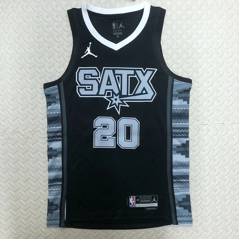 2023 San Antonio Spurs Basketball Jersey trapeze limited #20 GINOBILI