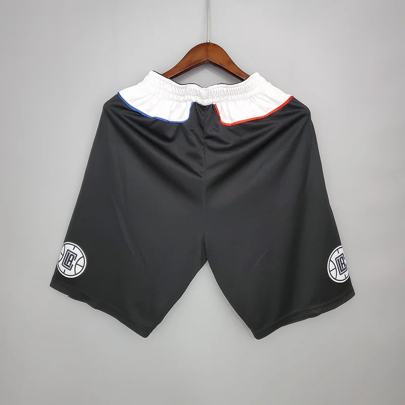 2021 Season NBA Los Angeles Clippers Basketball city version  Black Shorts