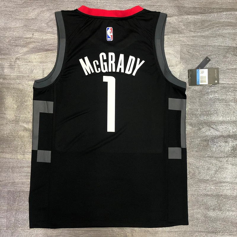 2021 Houston Rockets Basketball Jersey Jordan Style limited city version Black #1 McGRADY