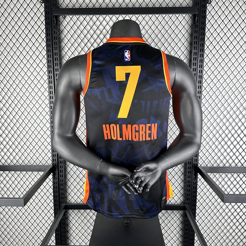 2024 NBA Oklahoma City Thunder Basketball Jersey city version #7 HOLMGREN