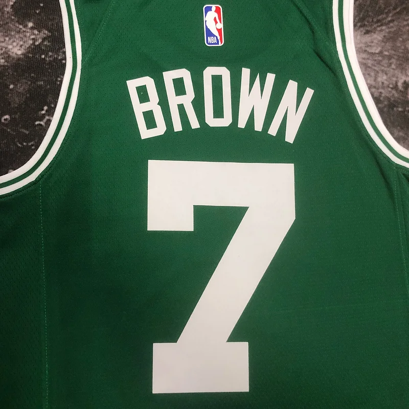 2023 Season NBA Boston Celtics Basketball Jersey Green #7 BROWN