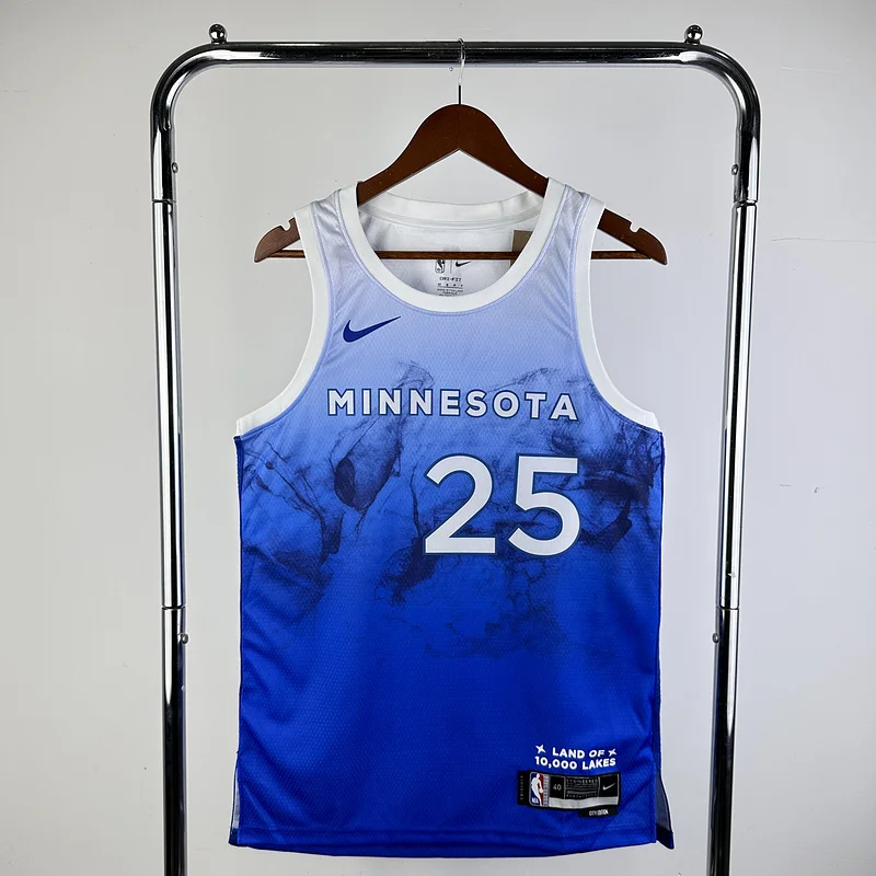 2024 Minnesota Timberwolves Basketball Jersey city version #25 ROSE