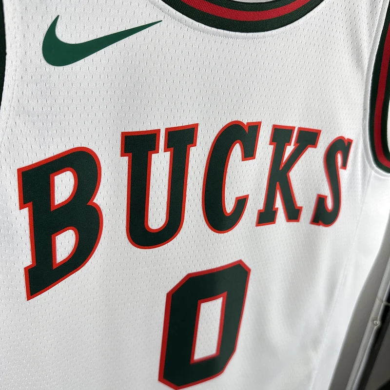 2018 Season NBA Milwaukee Bucks Basketball jersey Retro #0 LILLARD