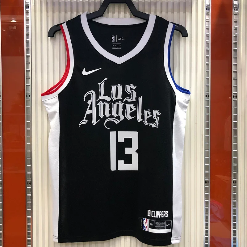 2021 Season NBA Los Angeles Clippers Basketball jersey  city version   Black  #13   GEORGE