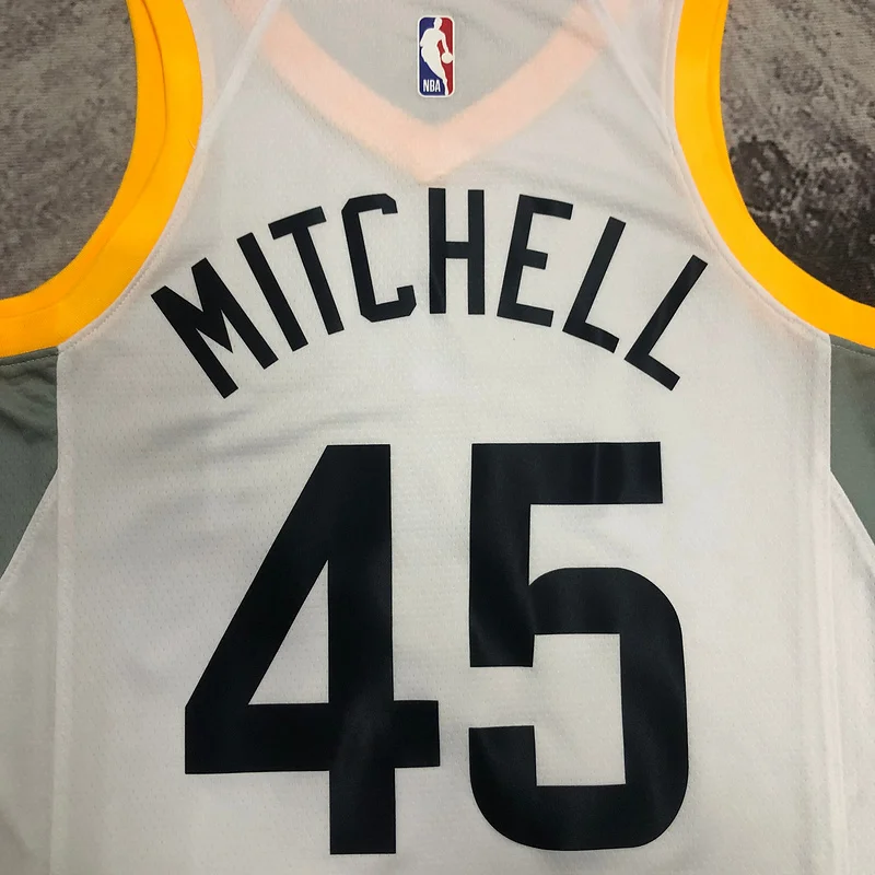 2023 Utah Jazz Basketball Jersey Home White #45 MITCHELL