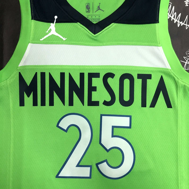 Minnesota Timberwolves Basketball Jersey trapeze #25 ROSE