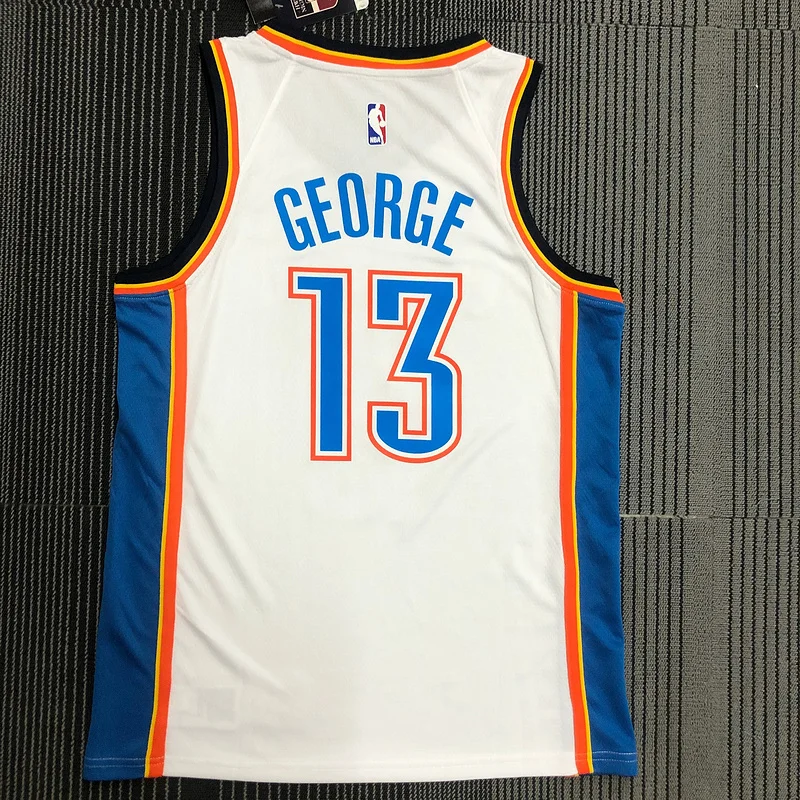 NBA Oklahoma City Thunder Basketball Jersey White #13 GEORGE