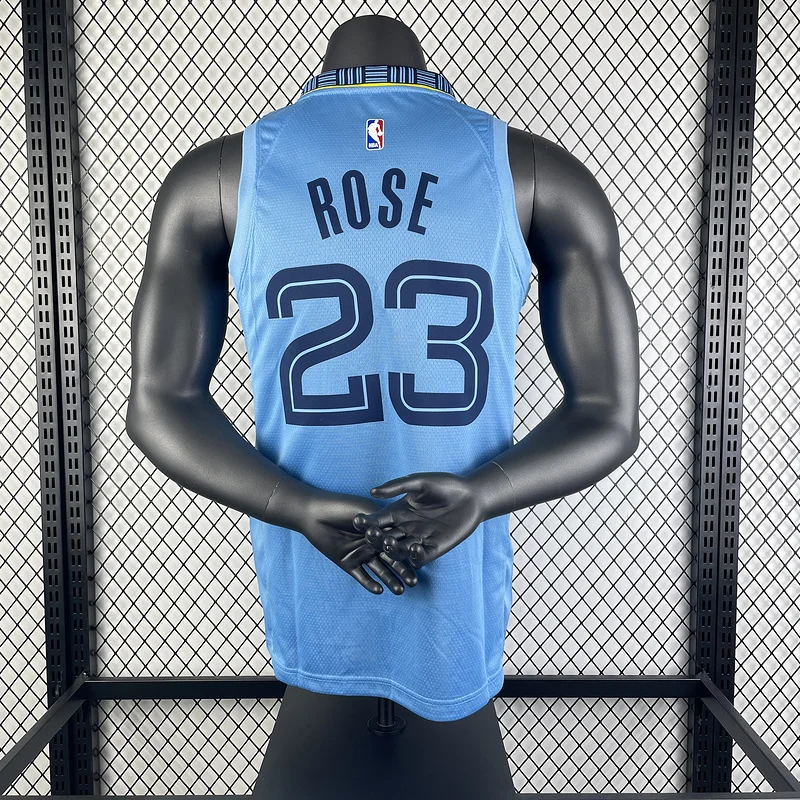 2021 Season NBA Memphis Grizzlies Basketball Jersey trapeze limited #23 ROSE