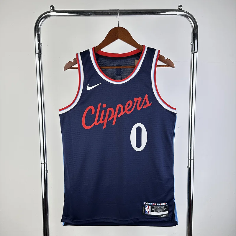 2025 Season  NBA Los Angeles Clippers Basketball jersey   Aawy   Blue  #0    WESTBROOK