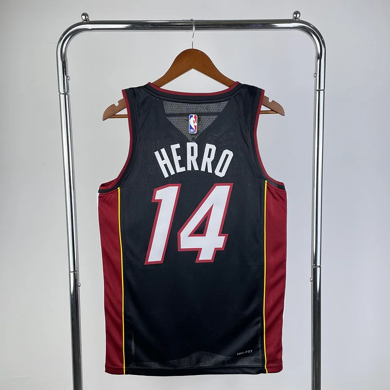 2023 Season NBA Miami Heat basketball jersey V-neck Black #14 HERRO