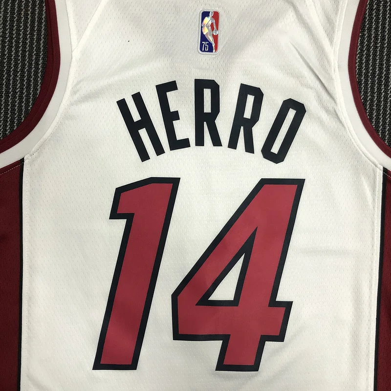 75th anniversary NBA Miami Heat basketball jersey White #14 HERRO