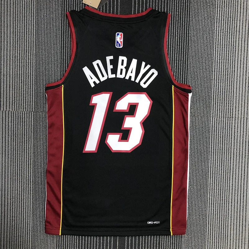 75th anniversary NBA Miami Heat basketball jersey Black #13 ADEBAYO