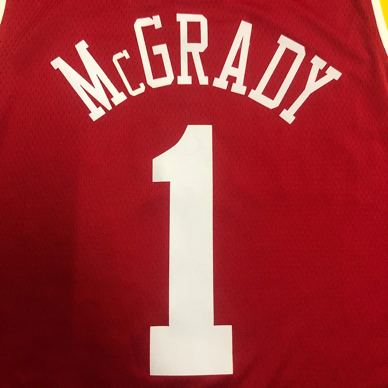 Houston Rockets Basketball Jersey Retro 红 #1 McGRADY