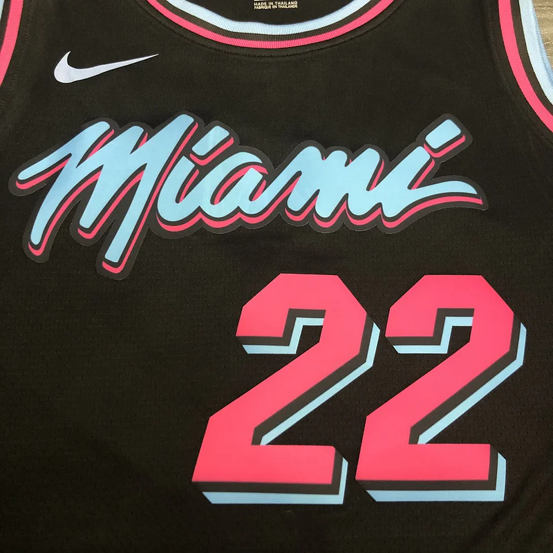 NBA Miami Heat basketball jersey round neck Black #22 BUTLER