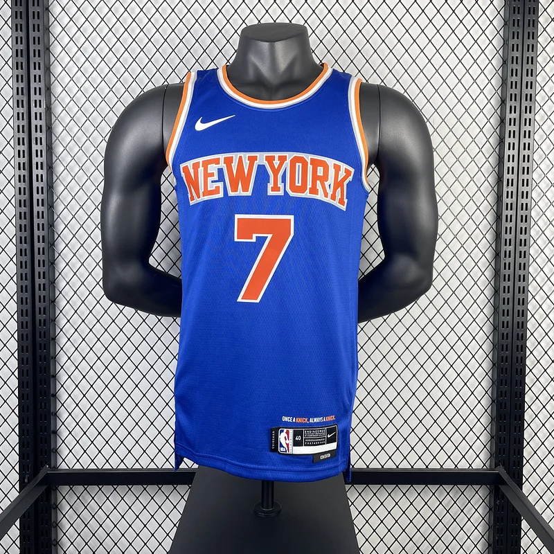 2023 New York Knicks Basketball Jersey Aawy Blue #7 ANTHONY