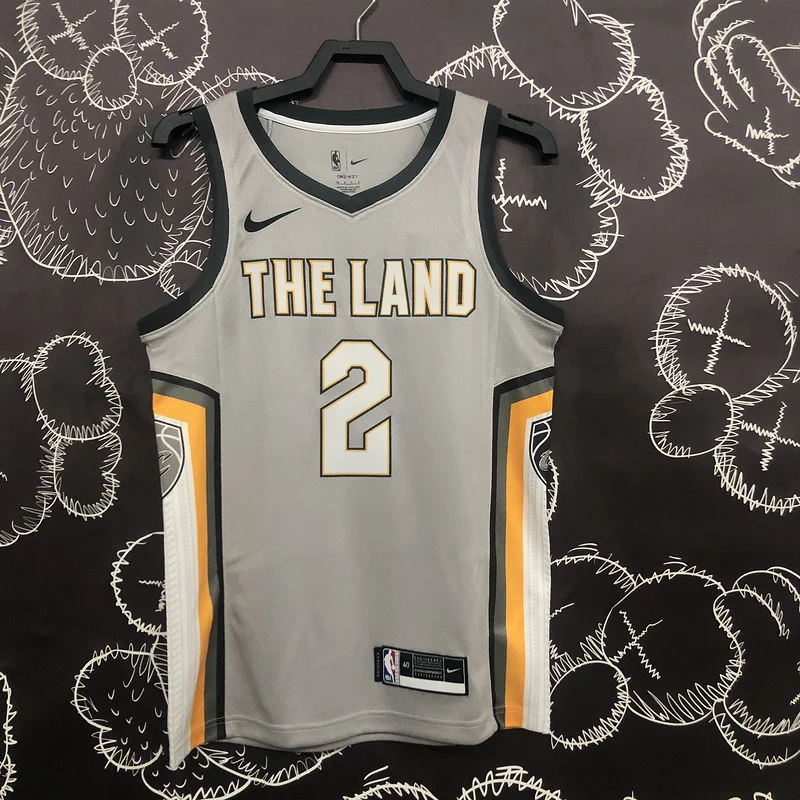 2018 Cleveland Cavaliers Basketball Jersey Gray #2 IRVING