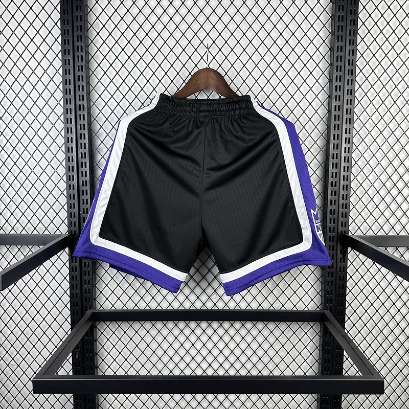 2024 Sacramento Kings Basketball Aawy Black Shorts