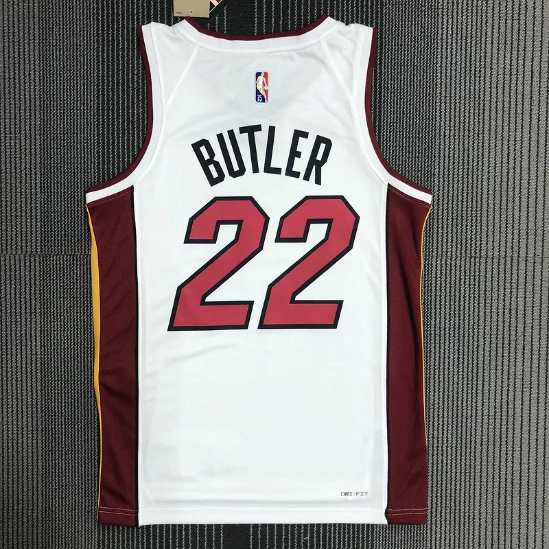 75th anniversary NBA Miami Heat basketball jersey White #22 BUTLER