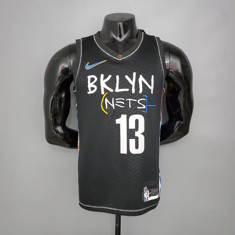 2021 Season Brooklyn Nets Basketball jersey city version graffiti style #13 HARDEN