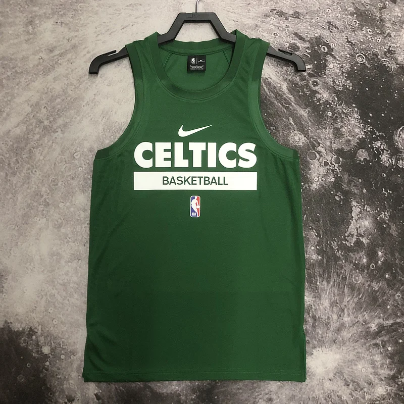 2023 Season NBA Boston Celtics Basketball Jersey Green training vest