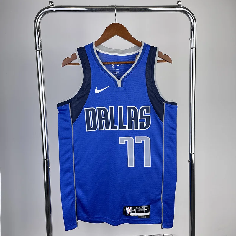 2023 Season NBA Dallas Mavericks basketball jersey Blue #77 DONCIC