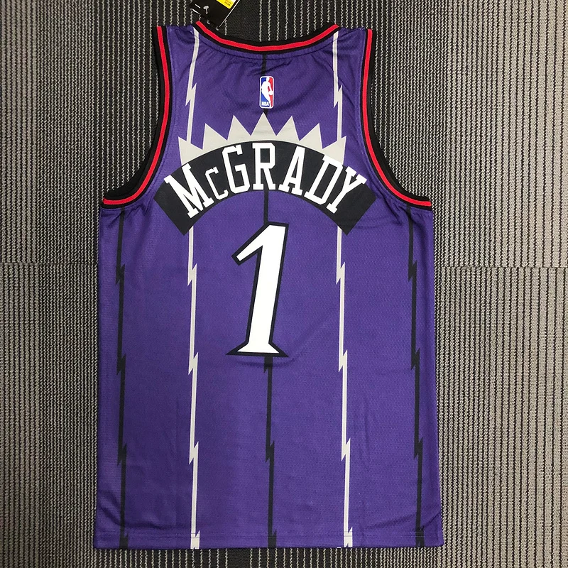 NBA Toronto Raptors Basketball Jersey Retro Purple #1 McGrady