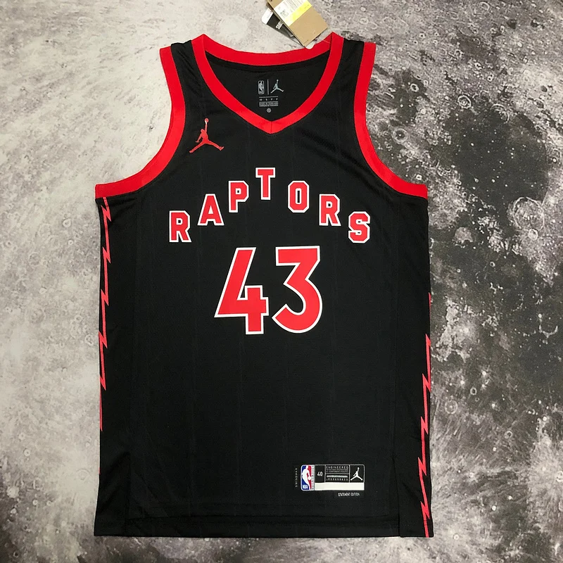 2023 NBA Toronto Raptors Basketball Jersey trapeze limited #43 SIAKAM