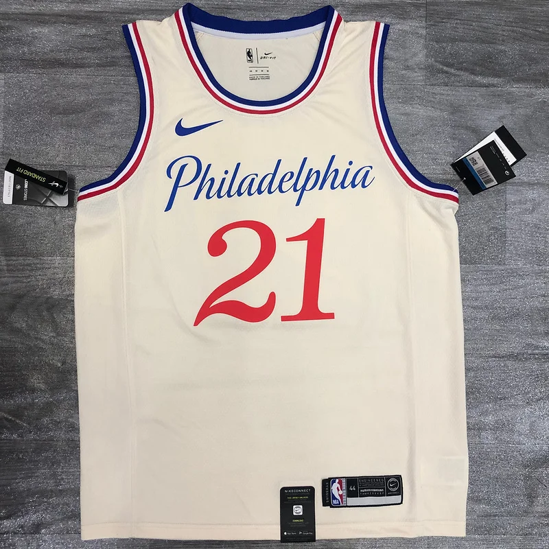 2020 Season NBA Philadelphia 76ers Basketball Jersey city version limited #21 EMBIID