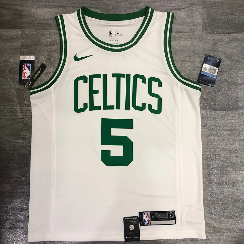 NBA Boston Celtics Basketball Jersey Retro White #5 GARNETT