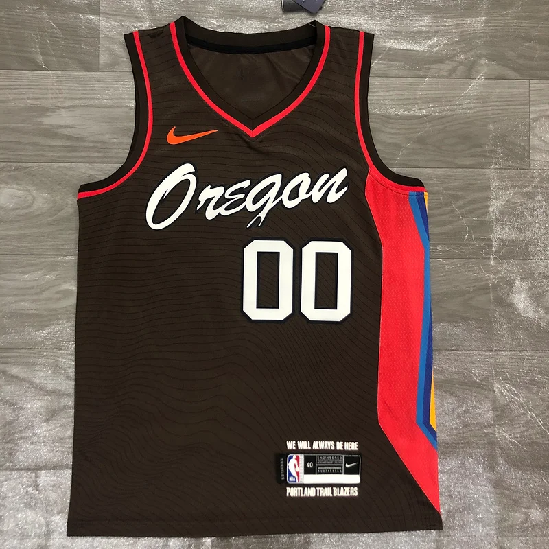 2021 Portland Trail Blazers Basketball Jersey city version brown #00 ANTHONY