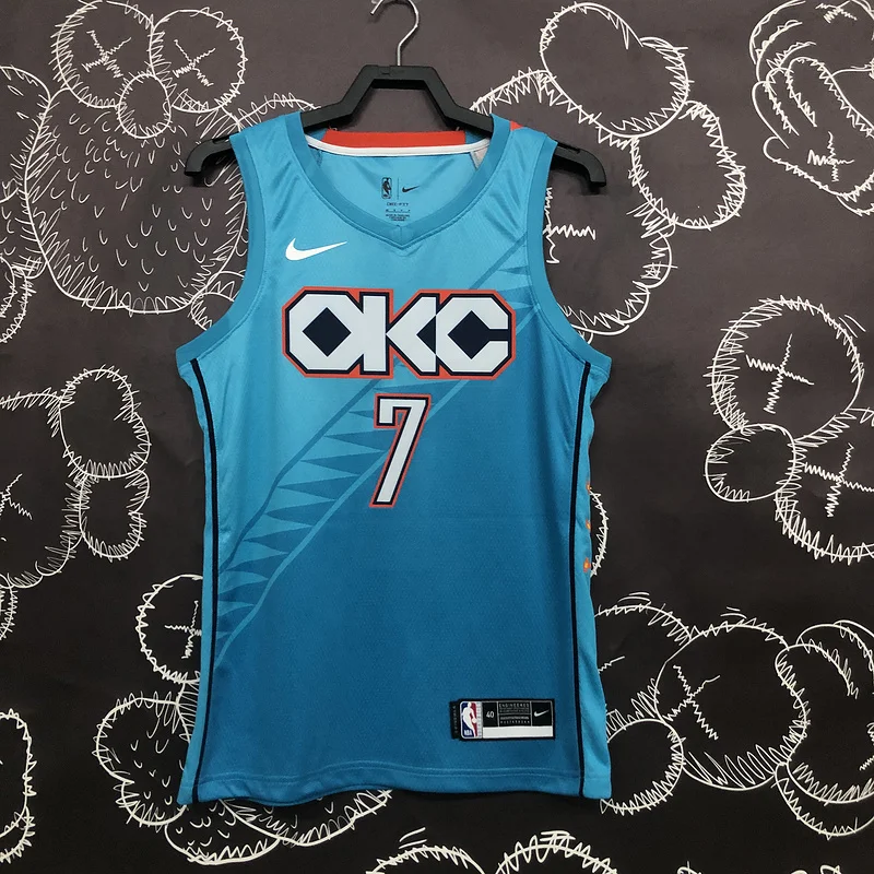 2019 NBA Oklahoma City Thunder Basketball Jersey city version #7 ANTHDNY