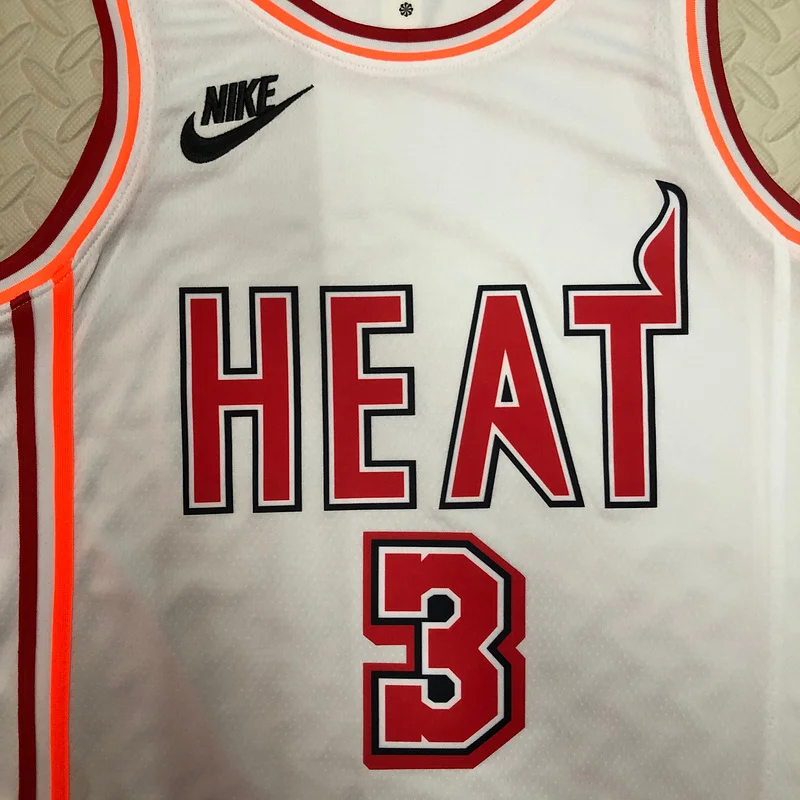 2023 SeasonNBA Miami Heat basketball jersey Retro #3 WADE