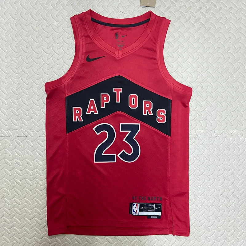 2023 NBA Toronto Raptors Basketball Jersey Aawy Red #23 VAMVLEET