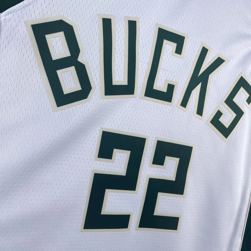 2023 Season NBA Milwaukee Bucks Basketball jersey Home White #22 MIDDLETON