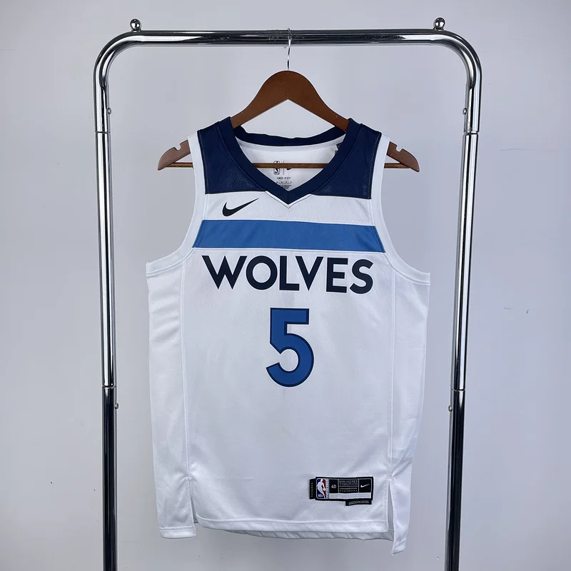 2023 Minnesota Timberwolves Basketball Jersey Home White #5 EDWARDS