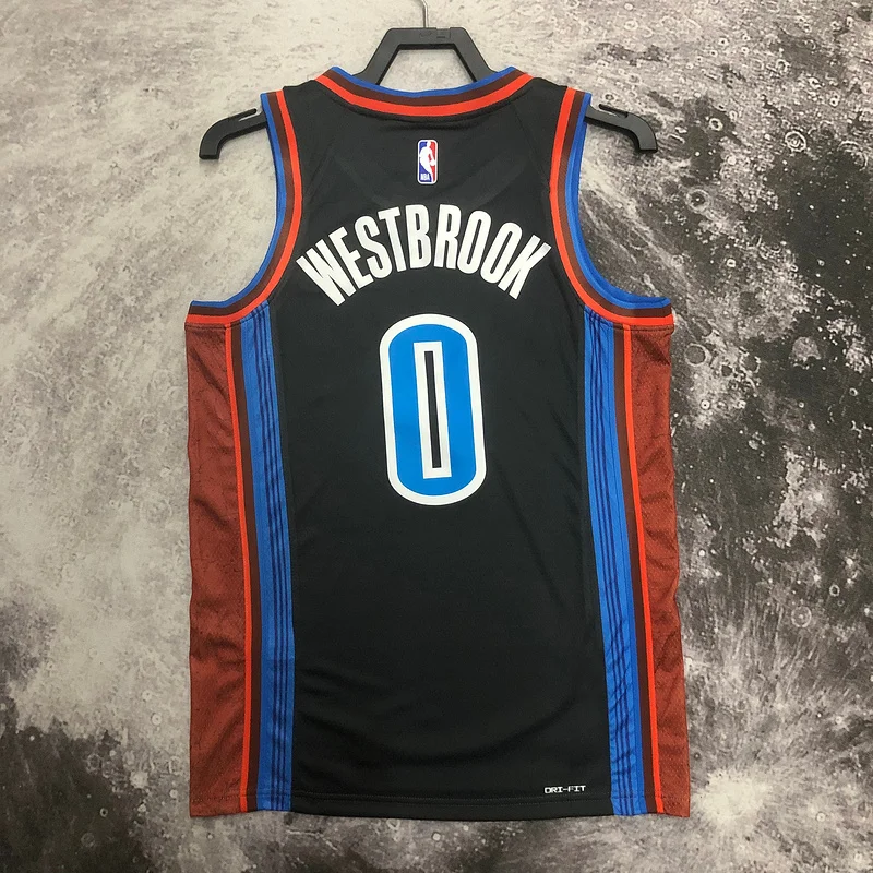 2023 NBA Oklahoma City Thunder Basketball Jersey city version #0 WESTBROOK